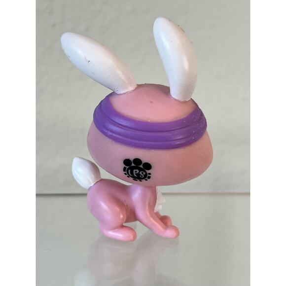 Littlest Pet Shop Ritzy Speedster Bunny #203 Rabbit Heart Purple Glitter - Picture 2 of 3